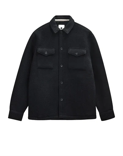 Anerkjendt - AKOscar Boiled Overshirt - Caviar